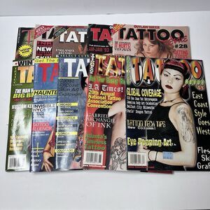 Lot of 10 Vintage Tattoo Revue Magazine  1988-2007